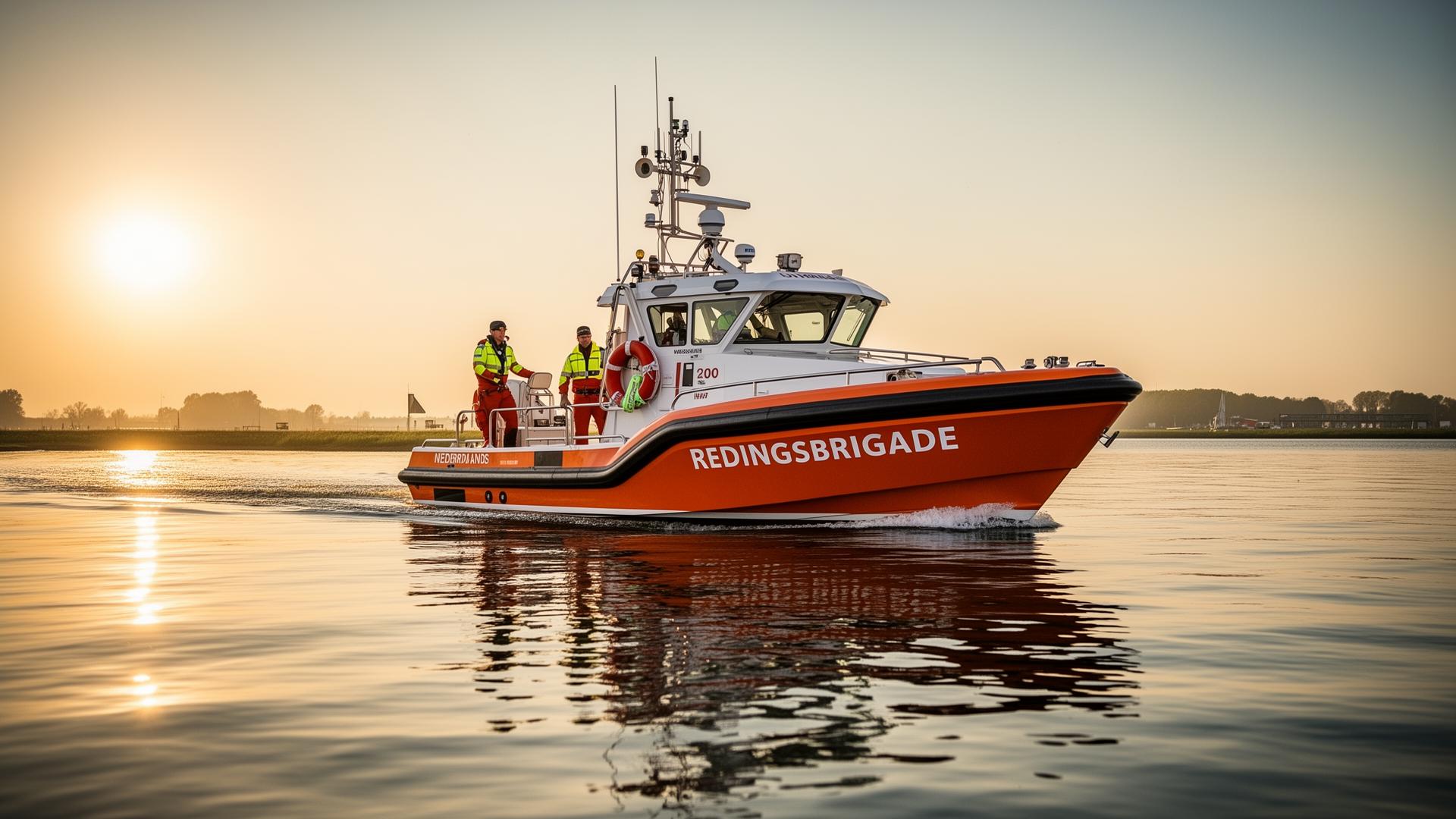 Reddingsbrigade boot op Nederlandse wateren